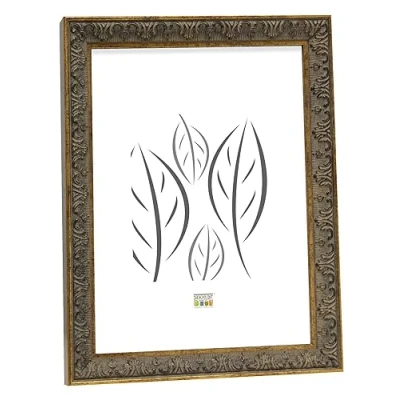 Afbeelding van Deknudt Frames fotolijst S95MA2 goud grijs barokstijl foto 13x18