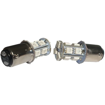 Afbeelding van BAY15D 1157 autolamp set 2x 13 SMD LED oranje/amber 12 DC
