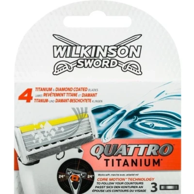 Afbeelding van Wilkinson Quattro Titanium Scheermesjes 3 Stuks