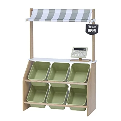 Afbeelding van Teamson Kids Marktkraam Speelset Kinderspeelgoed Rollenspel Speelgoed Groen