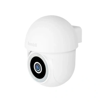 Afbeelding van Hombli Pan &amp; Tilt Beveiligingscamera Bewakingscamera voor buiten Floodlight camera Outdoor 2K Gekleurd Nachtzicht Bewegingsdetectie Volgfunctie Wit