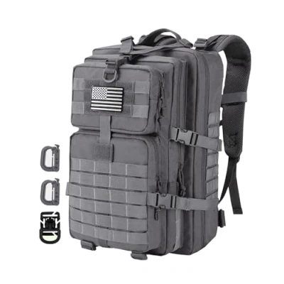 Afbeelding van Hannibal Tactical 40 l Militär Taktischer rugzak US Cooper Leger Assault Pack 3 Tage Bug Out Go Bag Trekking Wanderrusack, grijs., Tactische