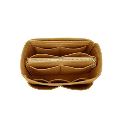 Afbeelding van Vilten tas met ritssluiting voor Speedy Neverfull tas, zakkoffer, bruin (bruin) L