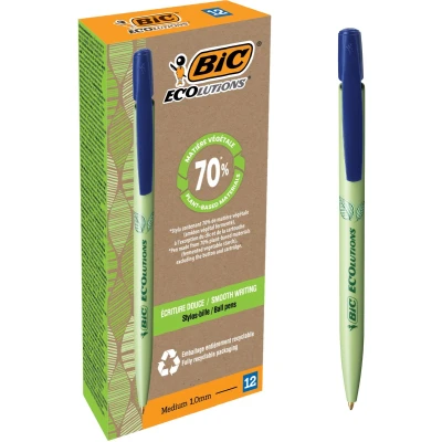 Afbeelding van Balpen Bic Ecolutions media clic bio based medium blauw