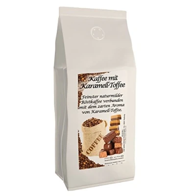 Image de Café aromatique aromatisé Grain entier Fraîchement torréfié par nous (caramel, 500 g)