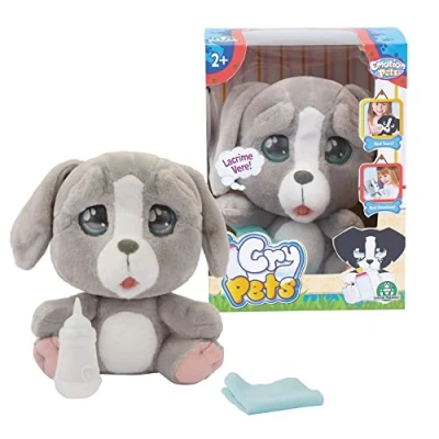 Afbeelding van Emotion Pets Cry Pluche hond die drinkt en huilt, grijs