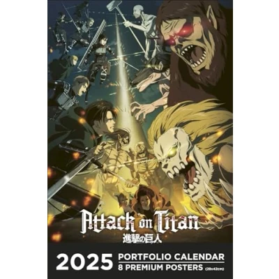 Afbeelding van PIKA, Agenda, Attaque on Titan : portefeuille kalender 2025 8 premium posters (Frans)