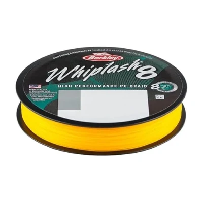 Image de Berkley Whiplash 8 Tresse Jaune 150m 0.08mm (12.9kg) pêche