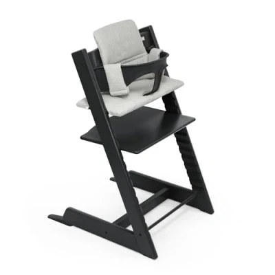 Afbeelding van Tripp Trapp® High Chair Bundle + Baby Set Cushion Black, Nordic Grey