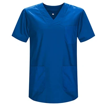 Afbeelding van MISEMIYA Waterval Unisex Medische Verpleegkundige Uniform Schoonmaak Cosmetische Werk Reiniging Veterinair Tandarts Sanitaire Hospitality Ref. 817, Blauw 37