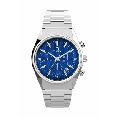 Afbeelding van Timex Q Falcon Eye Chrono TW2W33700 Horloge Staal Zilverkleurig Ø 40 mm