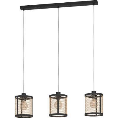 Afbeelding van EGLO Dellow Hanglamp E27 88 cm Zwart/Geelkoper