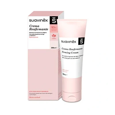 Afbeelding van Suavinex Verstevigende lichaamscrème Compatibel met borstvoeding. Herstelt de huidtint. sheaboter. 86% Ingrediënten van natuurlijke oorsprong, 250Ml, Roze