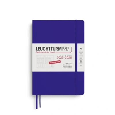Afbeelding van LEUCHTTURM1917 372639 Academische weekplanner 2026, medium (A5), 18 maanden, 07.2025 12.2026, hardcover, Duitse inkt