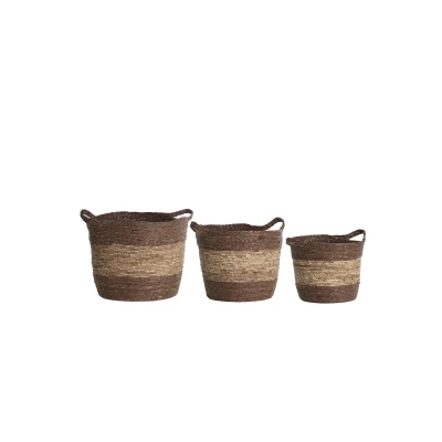 Afbeelding van Light &amp; Living Mand KILKEE Ø40x40cm Bruin Set van 3