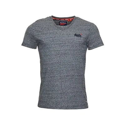 Afbeelding van Superdry Orange Label Vintage Embroidered T shirt Met Korte Mouwen En V hals Grijs S Man