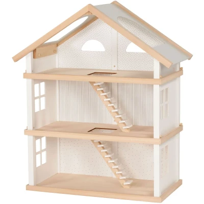 Afbeelding van Goki Houten Poppenhuis Modern Living met 3 Verdiepingen