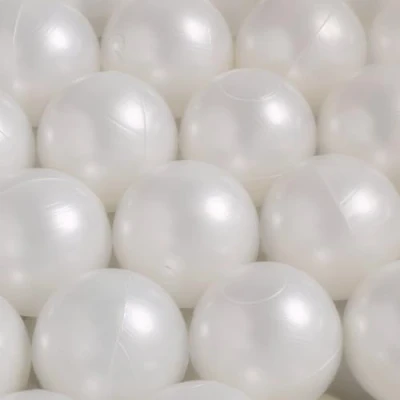 Afbeelding van MISIOO Set van 50 ballen voor ballenbad 6 cm Gemaakt veilig en niet giftig kunststof knijpbestendig Parelkleur Babyspeelgoed vanaf 1 jaar