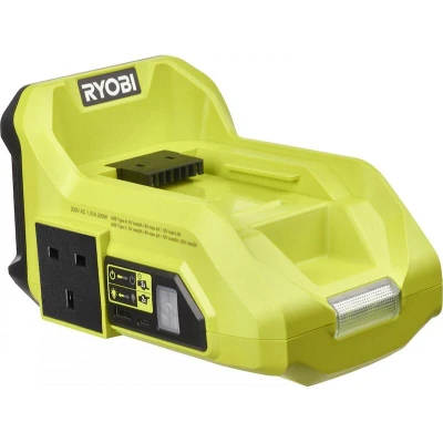 Afbeelding van Ryobi ONE+ 36V batterijomvormer, USB en AC poort, mobiele stroombron, 300 W, RY36BI300A 0