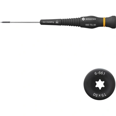 Afbeelding van Bernstein Tools for Electronics Werkzeugfabrik Torx schroevendraaier Elektronica en fijnmechanica Grootte T 5 Koplengte: 50 mm 1 stuk(s)