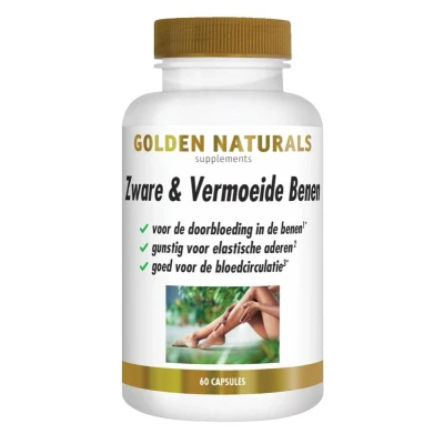 Afbeelding van Golden Naturals Zware &amp; Vermoeide Benen Capsules 60VCP
