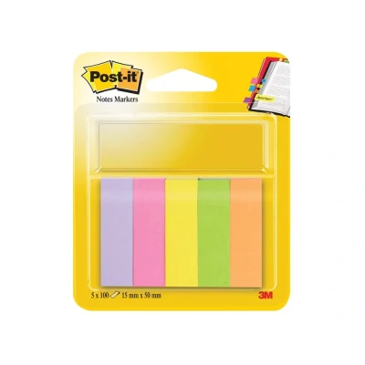 Afbeelding van Markeerstrook Post it 670 15x50mm papier assorti
