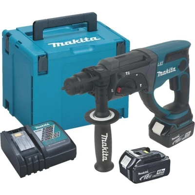 Afbeelding van Makita DHR202RMJ 18V Li Ion Accu SDS plus combihamer set (2x 4.0Ah accu) in Mbox 2J