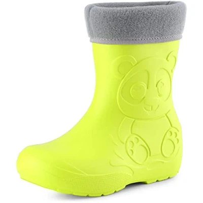 Afbeelding van Ladeheid LA CA Panda Kinder Regenlaarzen Rubber Licht EVA Limoen 22/23