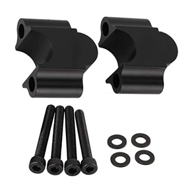 Afbeelding van Universele stuurverhoger, verhoogde stuurverhoging motorfiets aluminiumlegering 7/8 inch 22 mm stang mount flens (zwart)