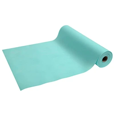 Afbeelding van Pro Nappe Ref. R732428I Wegwerp hoofd van spinbond vlies karton met 4 rollen à 24 m lang x 0,4 breed, voorgesneden om de 1,20 vertegenwoordigt 20 hoofdvormen kleur: turquoise