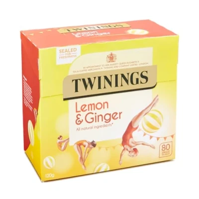 Image de Thé au citron et gingembre Lemon &amp; Ginger d&#039;Angleterre, 80 sachets Importé de Shestore24