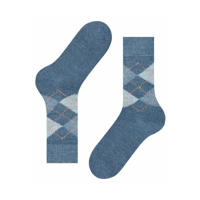 Afbeelding van Burlington Preston Onesize Sokken, Heren, Maat: 40 46, Orion blue