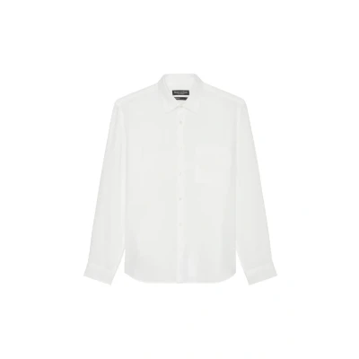 Afbeelding van Marc O&#039;Polo KENT COLLAR, LONG SLEEVES, ONE Rectangular Chest POCKET, Style Overhemd, Heren, Maat: Large, White