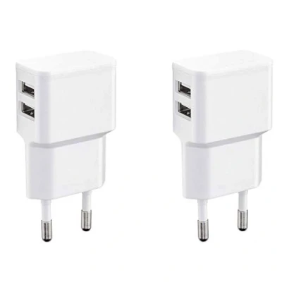 Afbeelding van Wicked Chili 2 stuks USB opladers uit de Pro serie, 12 W/2400 mA, universele voeding, geschikt voor mobiele telefoon, horloge