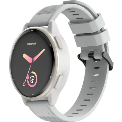 Afbeelding van imoshion bandje Geschikt voor Garmin Fenix 7 / Pro 6 Instinct Approach S60 5 Plus Quickfit Siliconen Grijs