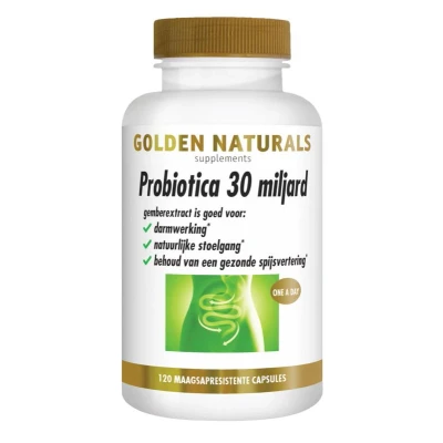 Afbeelding van Probiotica 30 Miljard 120 Veganistische Maagsapresistente Capsules