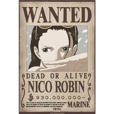 Afbeelding van Poster One Piece Wanted Nico Robin Wano 38x52cm
