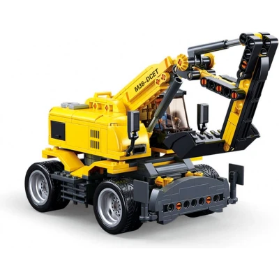 Afbeelding van Sluban E7 Graafmachine op wielen