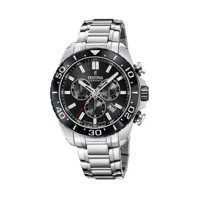 Afbeelding van Festina Swiss MADE Chronograaf, Heren, Maat: One Size, Black