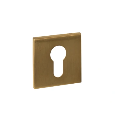 Afbeelding van Intersteel Cilinderrozetten verdekt 53x53x6mm PVD messing mat