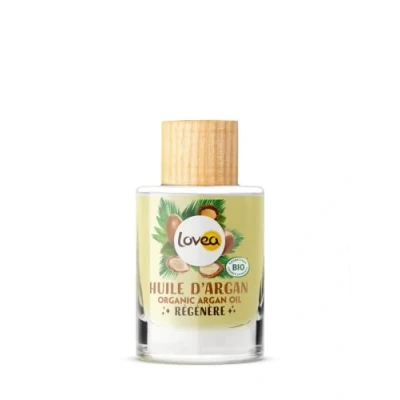 Image de LOVEA Huile D&#039;Argan BIO Multi Usages Régénère Peaux Très Sèches &amp; Cheveux Secs 100% D&#039;Origine Naturelle Sans Colorant Ni Parfum Vegan Certifié Fabriqué En France 50 ml