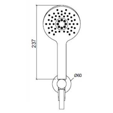 Afbeelding van Waterevolution Flow ronde handdoucheset compleet met muuraansluiting mat wit 3 standen T1621RBR