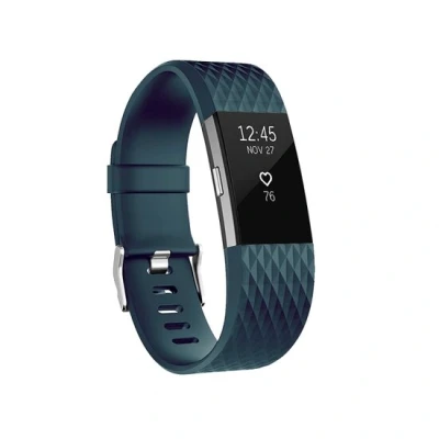Afbeelding van Fitbit Charge 2 siliconen bandje Maat: Small Grijsblauw