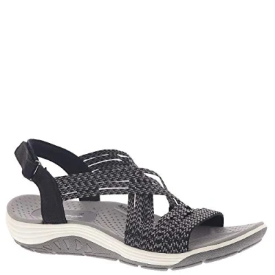 Afbeelding van Skechers Reggae CUP Outdoorsandalen, Dames, Maat: 36, Black/grey gore Imitatieleer/ textiel