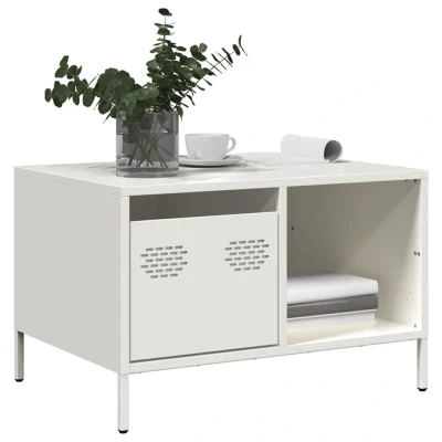 Afbeelding van Salontafel 68,5x50x43,5 cm koudgewalst staal wit