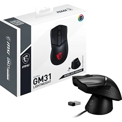 Image de Souris gaming sans fil MSI Clutch GM31 Noir et rouge