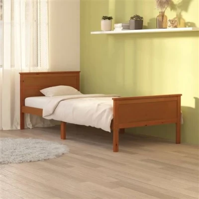 Afbeelding van Bedframe massief grenenhout honingbruin 90x200 cm