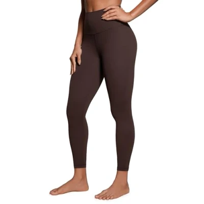 Afbeelding van CRZ yoga Butterluxe legging voor dames, 65 cm, hoge taille, ultrazacht, training, leggings, bruin, warm, 46, Bruin in hete fudge