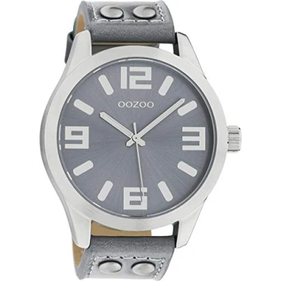 Afbeelding van Oozoo Timepieces Analoog dameshorloge met leren armband, rond, elegant, hoogwaardig