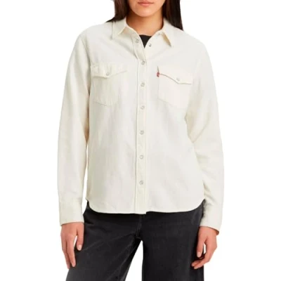Afbeelding van Levi&#039;s Iconic Western Overhemdblouse, Dames, Maat: Small, Ecru